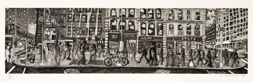 Red Grooms, Lunchtime on Broadway, 2009