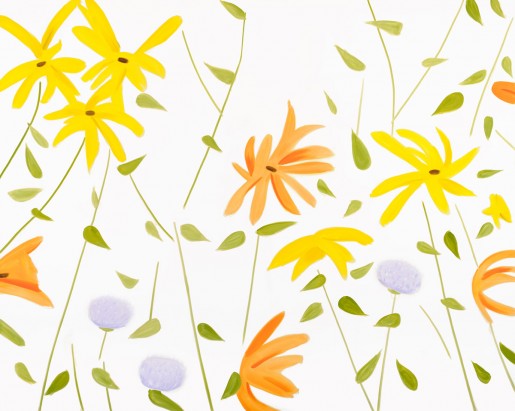 Alex Katz, Flowers 2, 2017