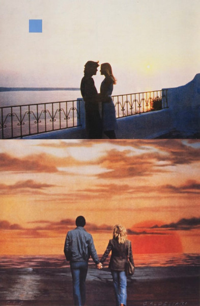 John Baldessari, Two Sunsets (One with Square Blue Moon), 1994