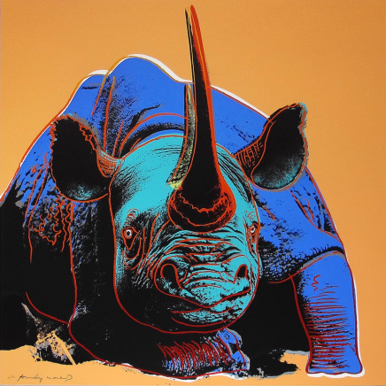 Black Rhinoceros (FS II.301) from the Portfolio Endangered Species by Andy Warhol
