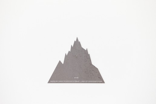 Hamish Fulton, Walking and Camping for Seven Nights 28 February - 6 March 2013 Myrdalssandur Iceland, 2013