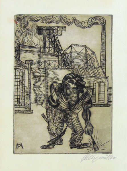 Konrad Felixmüller, Der alte Kohlenarbeiter (The Old Collier), 1921