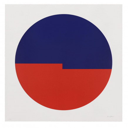Tondo: Azul y Rojo by Carmen Herrera