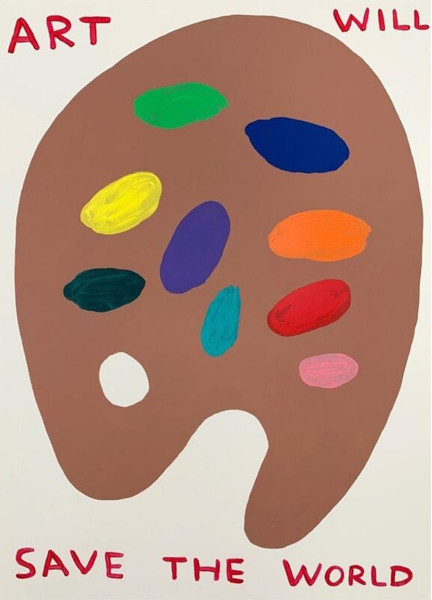 David Shrigley, Untitled (Art Will Save the World), 2019