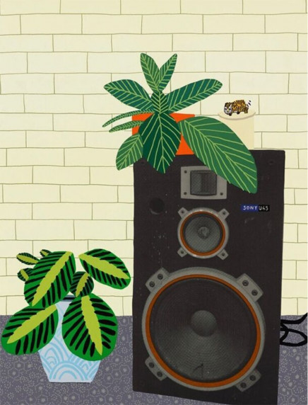 Speaker Still Life  by Jonas Wood