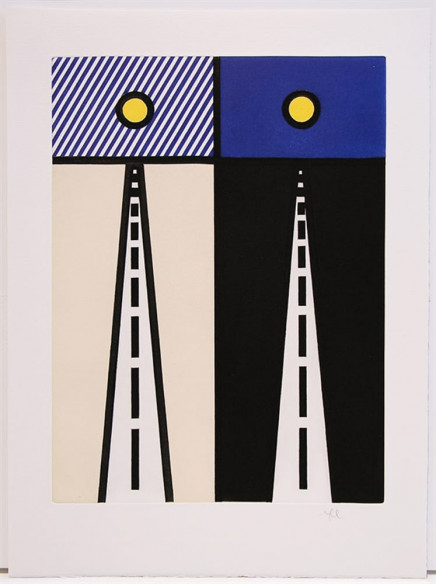 Illustration for ‘Auto Poésie: en Cavale de Bloomington’, from La Nouvelle Chute de lAmérique by Roy Lichtenstein