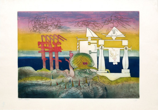 Roberto Matta, 8PM from L’Arc Obscur des Heures, 1975