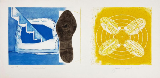 James Rosenquist, Nuclear Neighborhood: Towel, Star, Sunglasses (a pair of works from the Tripartite series), 1977
