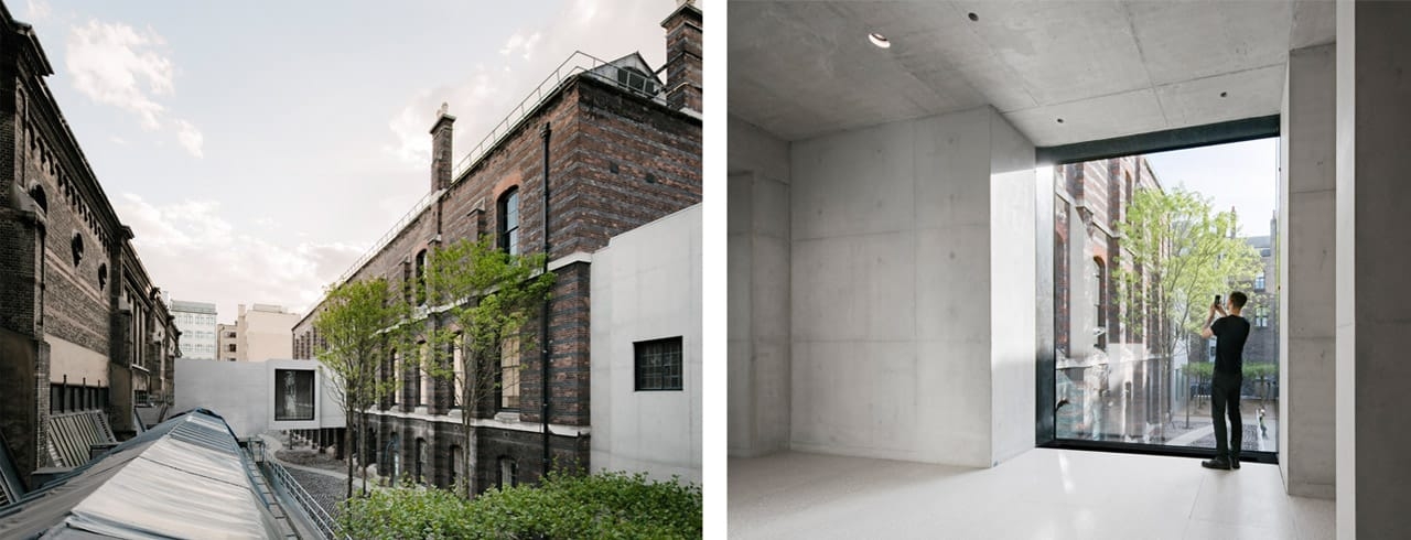 Left: Weston Bridge and The Lovelace Courtyard at the Royal Academy. Right: Weston Bridge. Images: Simon Menges. &copy; Simon Menges 